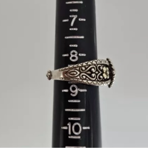 Barbara Bixby Sterling Silver and 18K Gold Cushion Cut Garnet Ring - Picture 11 of 15